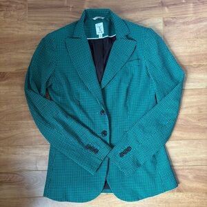 Tristan Teal and Black Checkered Blazer